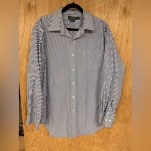 Ralph Lauren Navy and White Striped Shirt